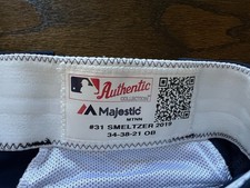 GAME USED ? ISSUED BASEBALL PANTS MINNESOTA TWINS TBTC 2019 DEVIN SMELTZER