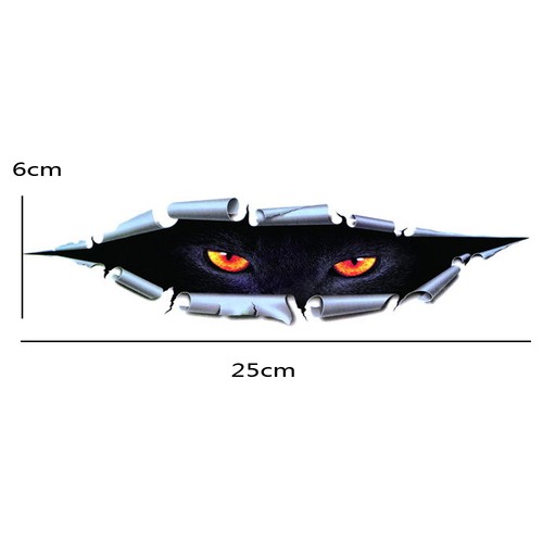 Car Bumper Window Vinyl Decal Sticker Funny Peeking 3D Big Eyes - Picture 2 of 6