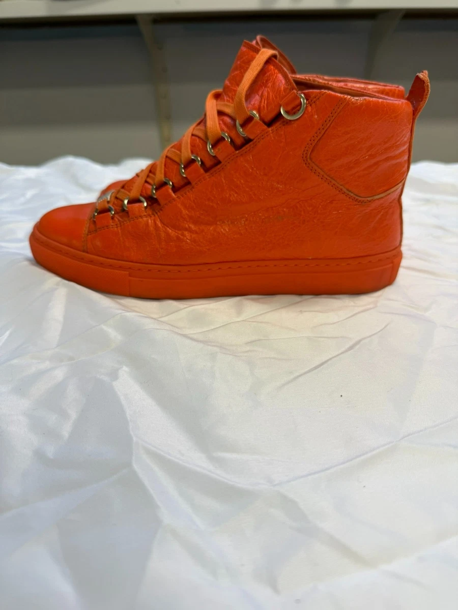 Balenciaga Arena Men 8 41 Orange Leather High Top Sneakers  Balenciaga Arena High \'Orange\' Size: EU 41/ US 8 main image 2