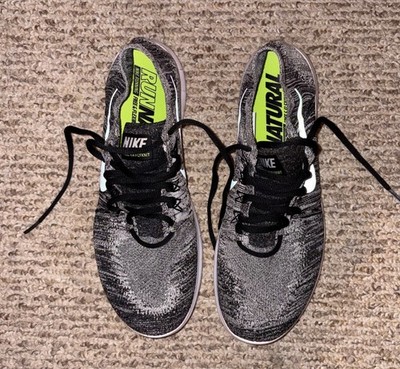 Nike Free RN Flyknit Shoes Size 11 Grey/White
