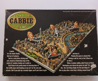 London Cabbie Game Board Game 1971 Intellect (U.K) Ltd Made In England 