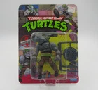 TMNT Rocksteady 1990 Playmates Unpunched MOC Sealed Vintage Action Figure