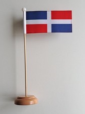 Dominican Republic Wooden Table Flag - LAST ONE