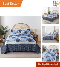 California King Quilt Set 120x120 Oversized Microfiber Bedding Soft All Season