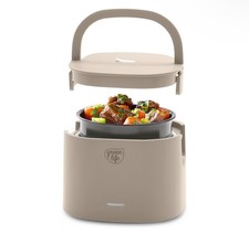 Fiambrera eléctrica Green Life 20 oz - antiadherente sin PFAS, tapa a prueba de derrames TAUPE