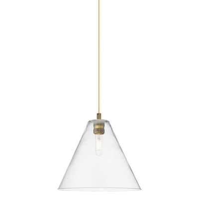 Innovations Lighting 434-1P-11-12 Crown Point Pendant Cone Crown - Brass