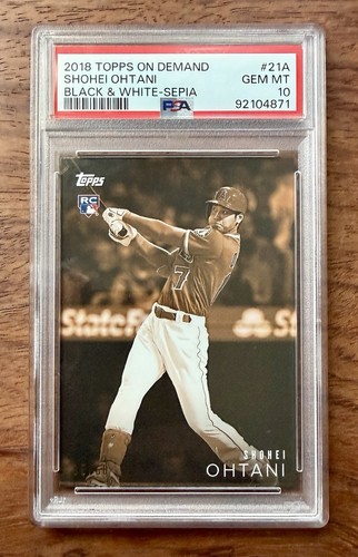 Shohei Ohtani [Sepia] #21A 2018 Topps on Demand Black & White card
