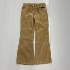 Vintage 70s Wrangler Tan Bell Bottom Flared Corduroys 29x29 1970s True Vintage