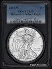 2019-W $1 Burnished Silver American Eagle - PCGS SP69