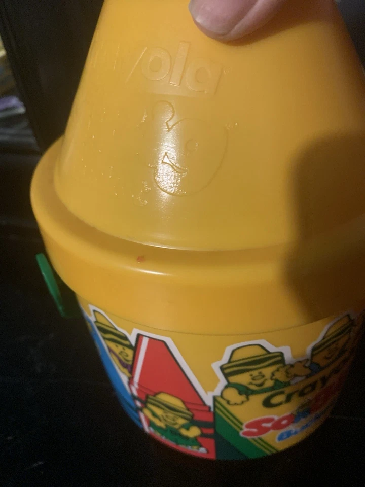 Vintage Crayola Crayons So Big Bucket Crayon Storage With Handle & Crayons - Image 2 of 4