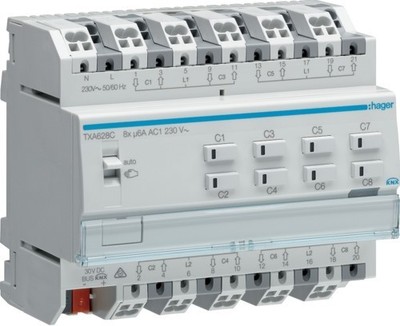 HAGER TXA628C ROLLLADEN- JALOUSIEAKTOR 8-FACH ++ NEU ++ OVP