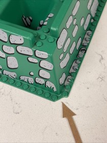 LEGO Green 32x48 Raised Baseplate Stone Path Pits 6091 10176 Castle Part # 30271