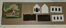 Vintage Plasticville Church CC-8G White with brown roof and trim Box O gauge