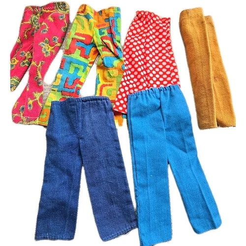 VINTAGE BARBIE KEN DOLL MOD PANTS CLOTHES LOT See Pics