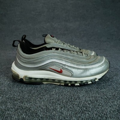 Nike Air Max 97 OG Silver Bullet Shoes Womens Size 10.5 Metallic Black Sneakers