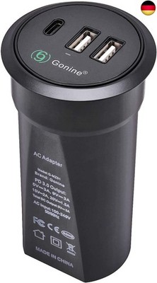 Gonine Desktop Power Tülle mit USB, versteckter Steckdose, Desktop-Ladestation, 