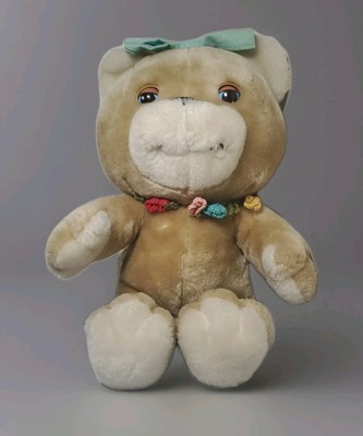 1986 Hasbro SOFTIES GOOGLIES Teddy BEAR Rolling Sleep Eyes Doll VTG HTF 