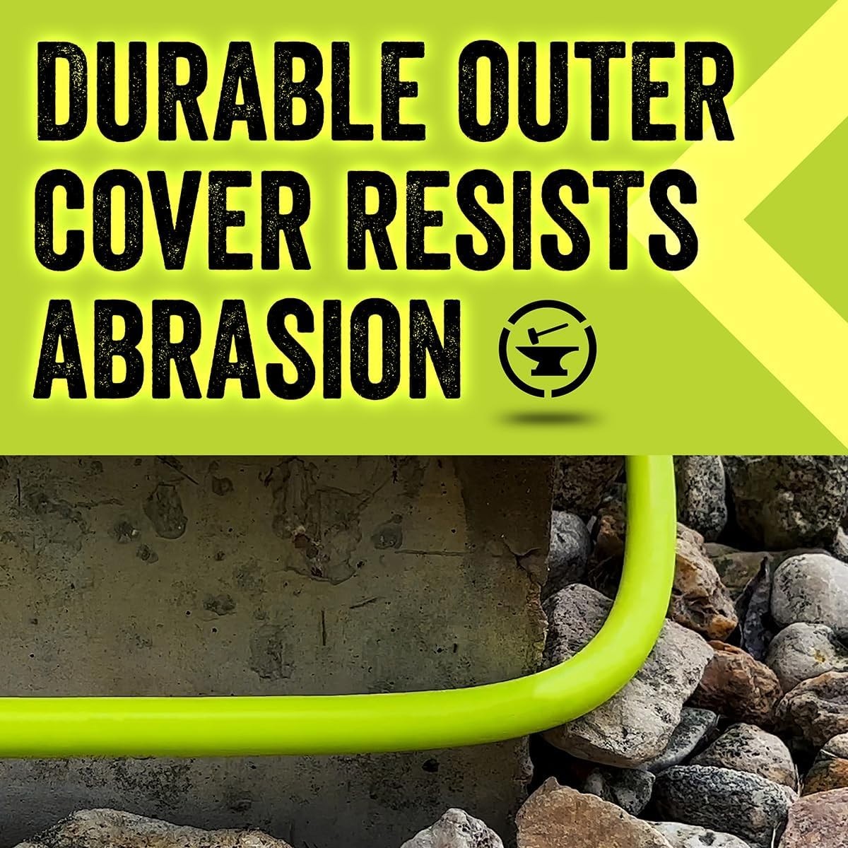 Chartreuse 5/8" x 100 ft Garden Hose - Lightweight, Durable & Abrasion-Resistant