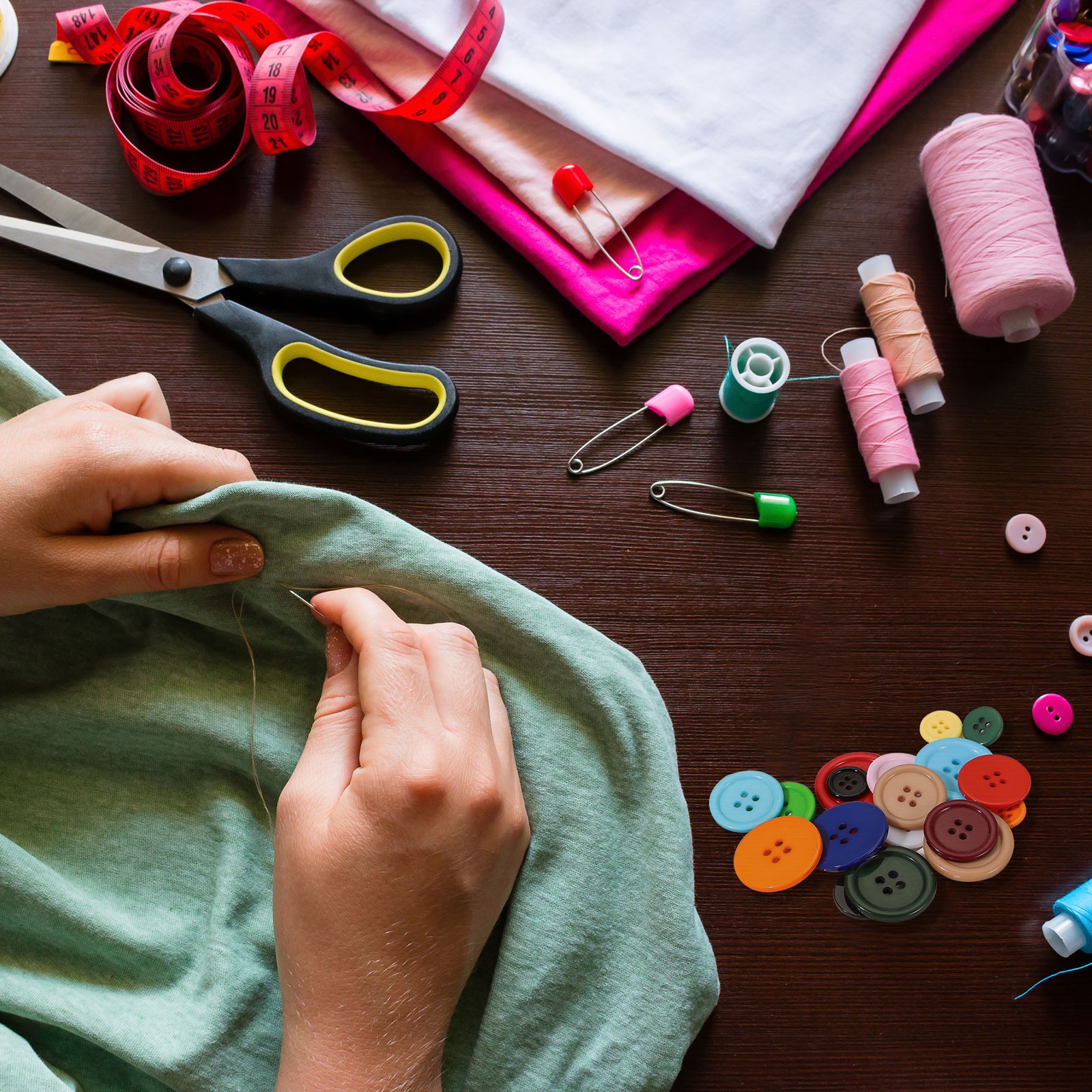 22 Pcs Resin Round Buttons for Craft, 4 Holes Sewing Snaps, Brown (30mm)