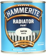 Hammerite Radiator Paint Satin Quick Drying White Paint 500ml