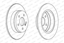 2x Disque de frein plein DDF1689C FERODO pour MERCEDES-BENZ CLASSE C