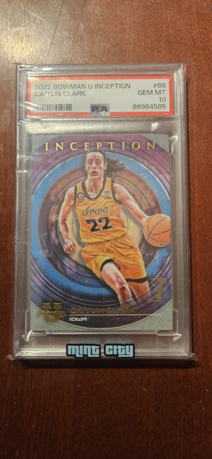 2022 Bowman U Inception Caitlin Clark #68 PSA 10