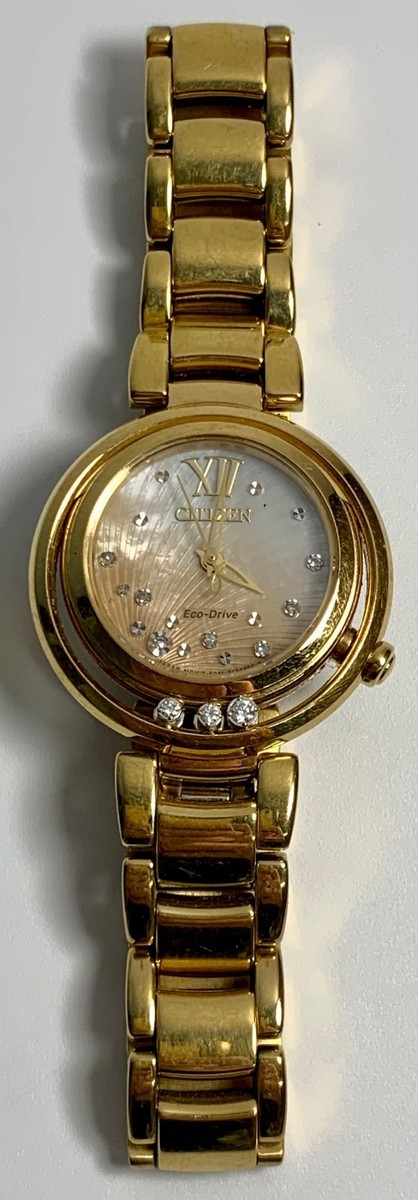 Citizen E031-S094585 Eco Drive Gold-Tone Diamond Watch