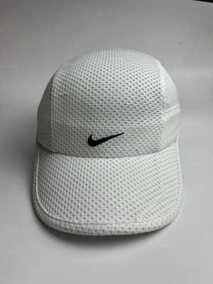 Vintage Nike Tailwind 5 Panel Nike-Fit Mesh White Running Hat