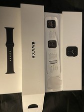 Apple Watch SE 44mm Space Gray Aluminum Case with Black Sport Band- EMPTY BOX  