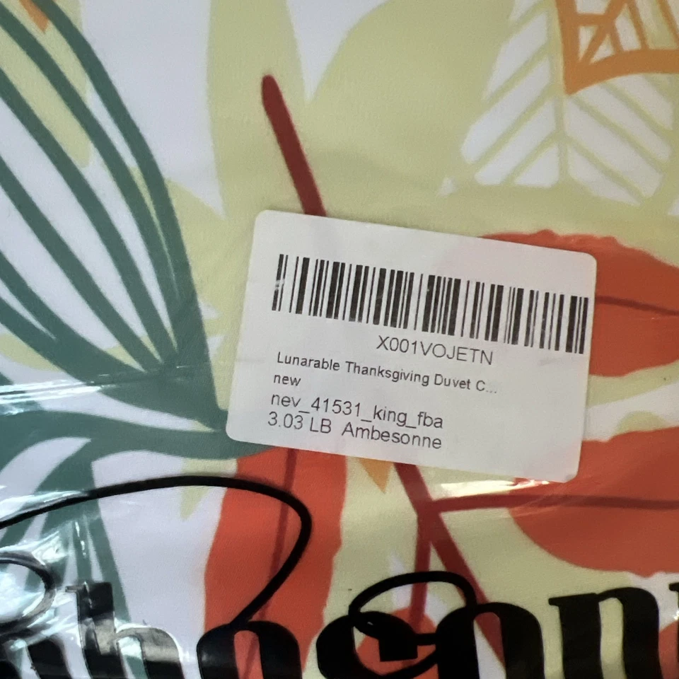 Juego de funda nórdica de otoño y fundas de almohada estampado de temporada de otoño tamaño king acción de gracias Foto 3 de 4