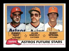 Danny Heep & Alan Knicely Signed 1981 Topps Rookie Card #82 Houston Astros. rookie card picture