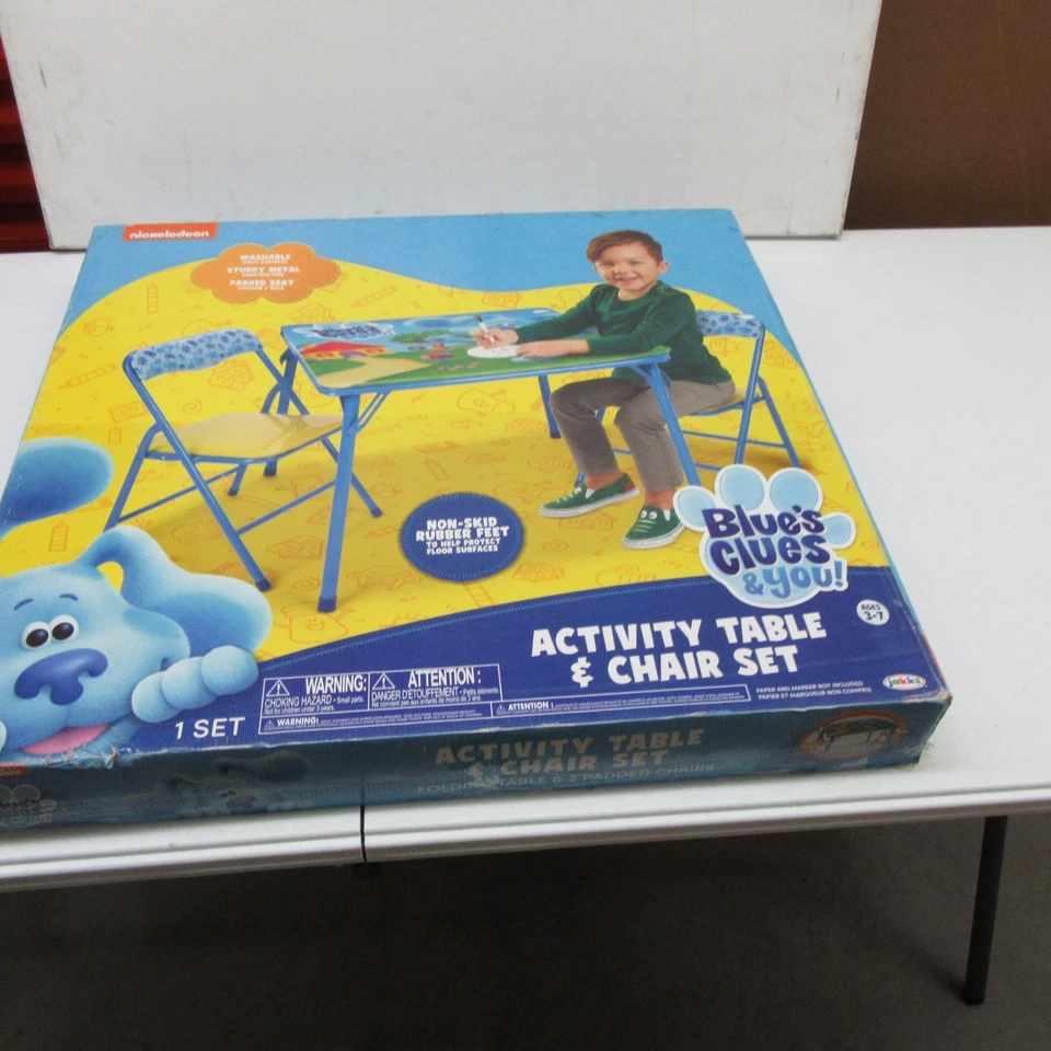 Blue’s Clues 3-Piece Kids Activity Folding Children Table & Chair Set Brand New - Image 2 of 4