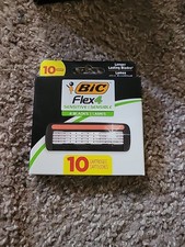 Bic Flex 4 Razor Refill Cartridges Blades For Sensitive Skin Men 10 pck (1) 1.40 per gallon