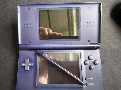 Nice Nintendo DS Lite Navy Blue Console w Stylus Tested Works