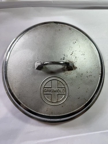 VINTAGE GRISWOLD NICKEL PLATED CAST IRON LID ONLY #1289 LID