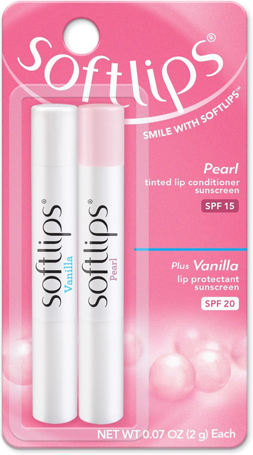 Softlips Daily Lip Moisturizer For Very Dry Lips With SPF, Pearl Tint &...