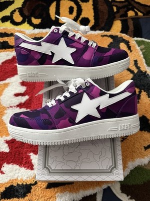 Bape Sta Purple Canvas Low