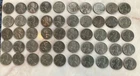 1943 steel wheat penny roll. 50 pennies Various Wear