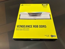 CORSAIR Vengeance RGB 32GB 2 x 16GB 288-Pin DDR5 6400 RAM WHITE NEW SEALED