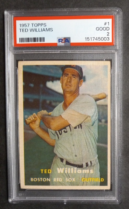 1957 Topps - #1 Ted Williams - HOF - PSA 2 GOOD