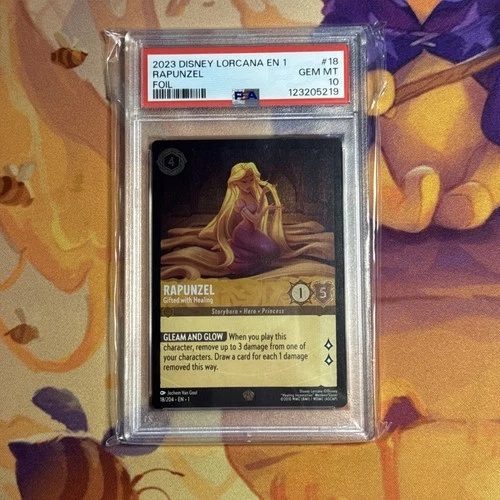 2023 DISNEY LORCANA THE FIRST CHAPTER FOIL RAPUNZEL - GIFTED WITH HEALING PSA 10