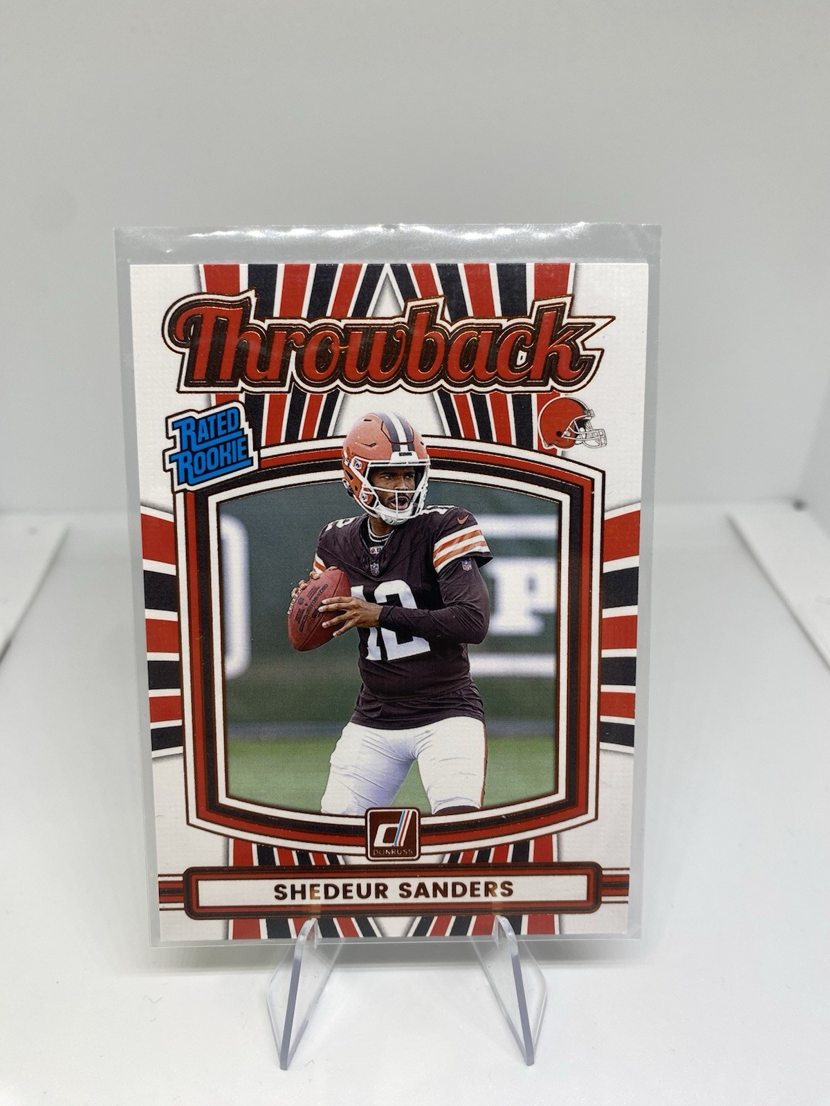 2025 Donruss Shedeur Sanders Rated Rookie Throwback #2 Cleveland Browns