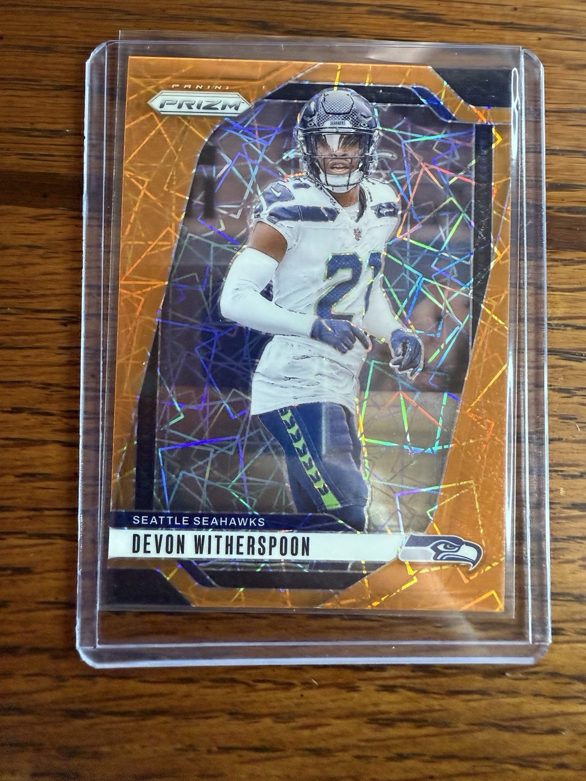 Devon Witherspoon 2024 Panini Prizm #263 Seattle Seahawks Orange Lazer
