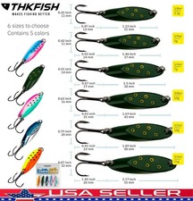 5 Pack Metal Jig Lure Shore Casting Spoon Jigging Bass Saltwater Fishing Tackle
