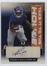 2021 Leaf Valiant Take it to the House Blue /35 Pooka Williams Jr Auto 0ys7