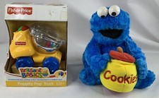 Gund Feed Me Cookie Monster Plush 10" Sesame Street 75355 Plus Extra Toy Truck