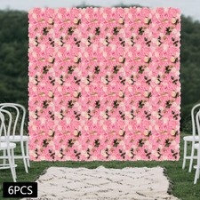 6Packs Flower Wall Panel Artificial Floral Backdrop Artificial Flower Panels NEW