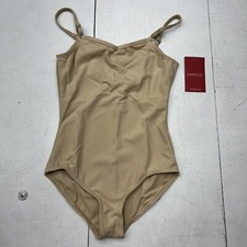 Capezio Nude Cami Leotard W/ Adjustable Straps Big Kid Girls Size Large NEW