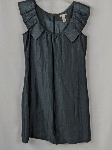J CREW RUMPLED MERON FLUTTER SLEEVE FULLY LINED SHEATH DRESS SZ 4 - Picture 2 of 10