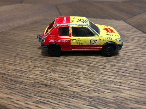 Majorette Peugeot 205 GTI No281/210 Yellow/Red DieCast Scale Model 1/53 - Picture 2 of 7